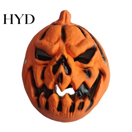 Halloween Pumpkin Mask Mask, 3D Spooky Jack O Lantern for Cosplay Party, Lightweight PU Foam Breathable Scary Face Adults Kids, Trick or Treat Prop