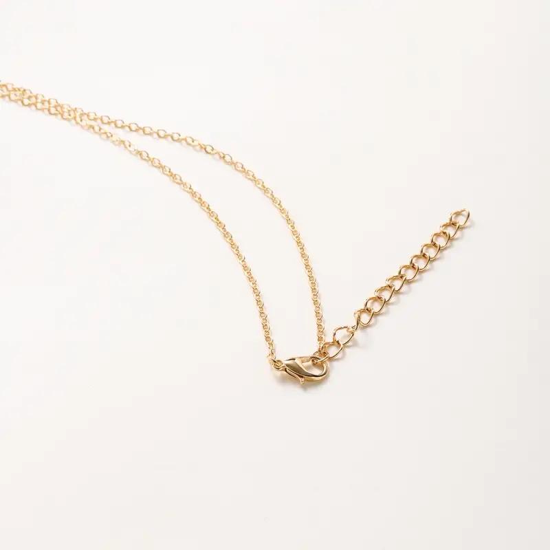 1pc Women Elegant and Exquisite O-chain 26 Letter Necklace Pendant, Golden Minimalist Necklace