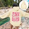 Women's Sweater Letter Print Off-Shoulder Sleeve Hoodie Sweater XS-