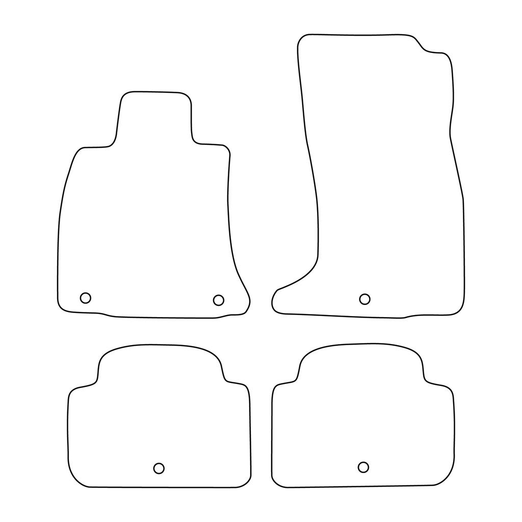 [BLM]KI031 red - Set of velour floor mats to fit Kia Stinger 4x4 2017- - red trim
