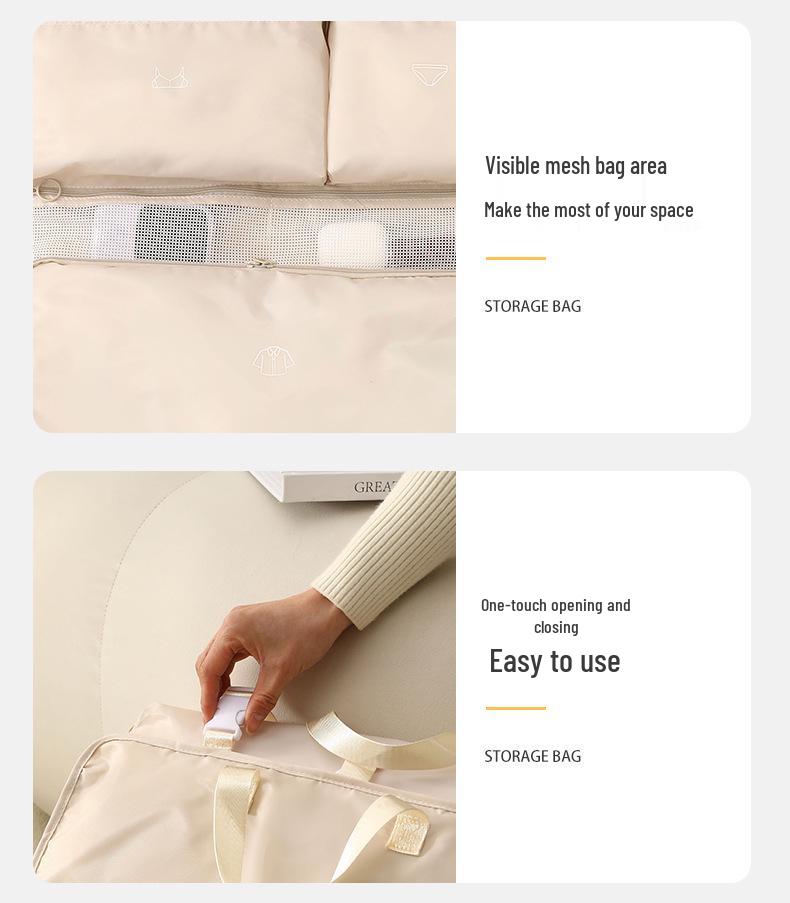 Suihe Портативная сумка-органайзер 7-в-1 для одежды, нижнего белья и носков - Решение для хранения в путешествиях большой вместимости