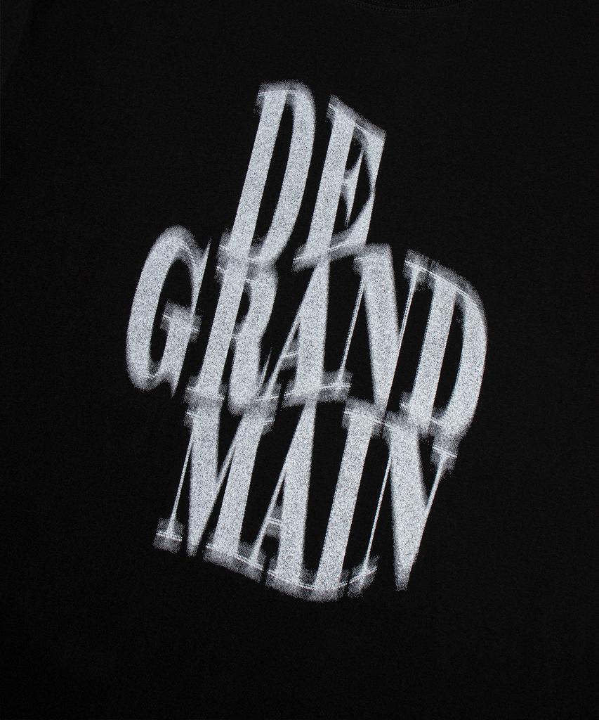 DE GRAND MATIN Футболка с размытым логотипом_Черный