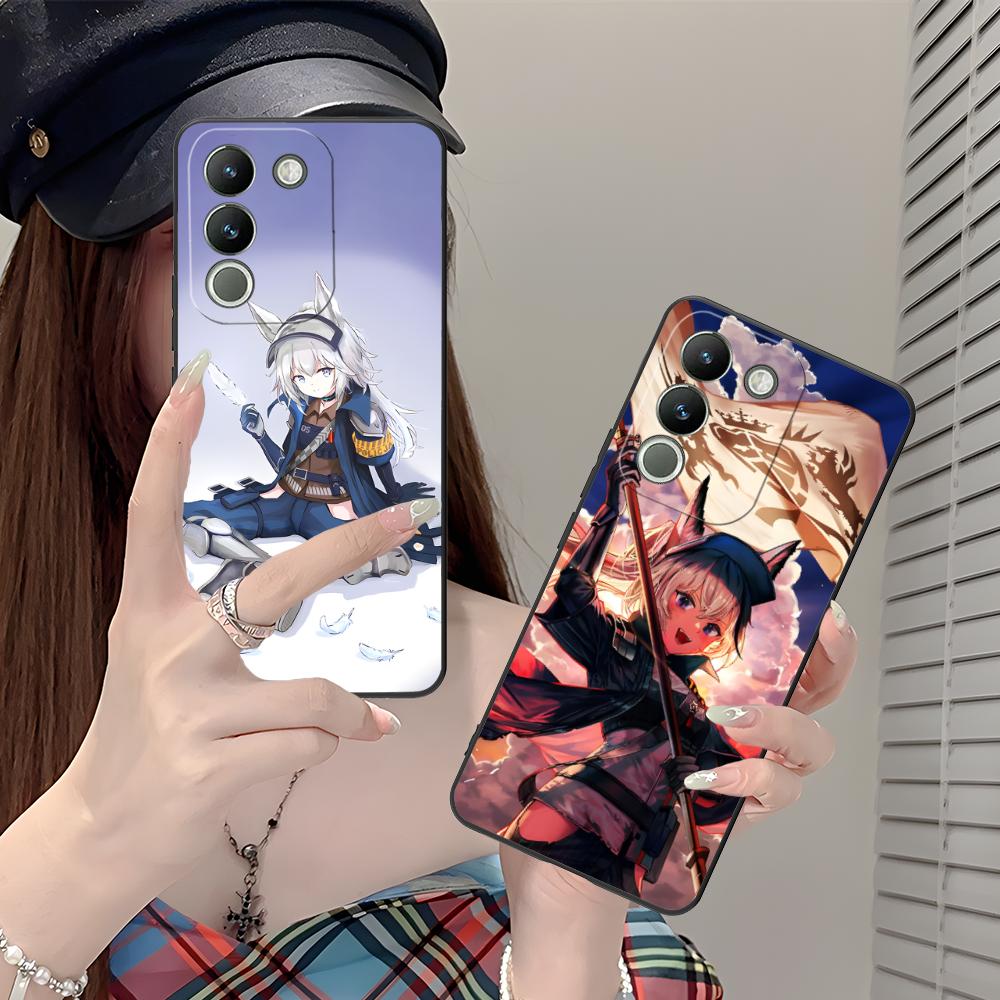 Arknights Grani Матовый ТПУ Чехол для Мобильного Телефона для VIVO Y77 76 75 74 73 72 58 56 55 51 50 38 36 Y19 Y18 Y03 Y01 5G Цветной Чехол