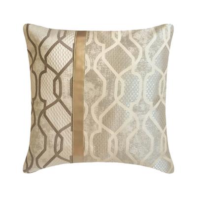 Чехлы для подушек Euro Sham Gold European Sham Silk Geometric Euro Size Подушки для дивана Patchwork Modern Style Easter - Multitude Luxe