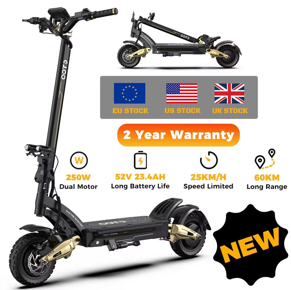2025 Склад ЕС OOTD S30 Двухмоторная Подвеска Быстрое Складывание Складной Электрический Самокат Электрический Скейтборд