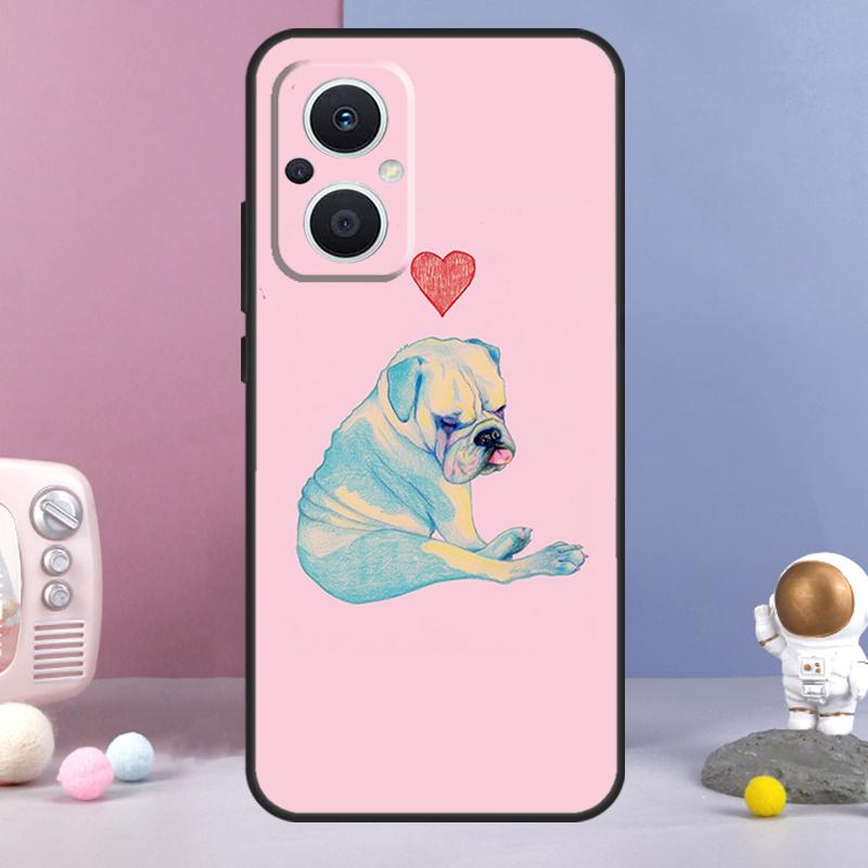Чехол для французского бульдога для OPPO Reno 14 F 11F 12F 13F 10 11 12 13 Pro 7 8 Lite Чехол OPPO Find X8 X6 X5 X9 Pro