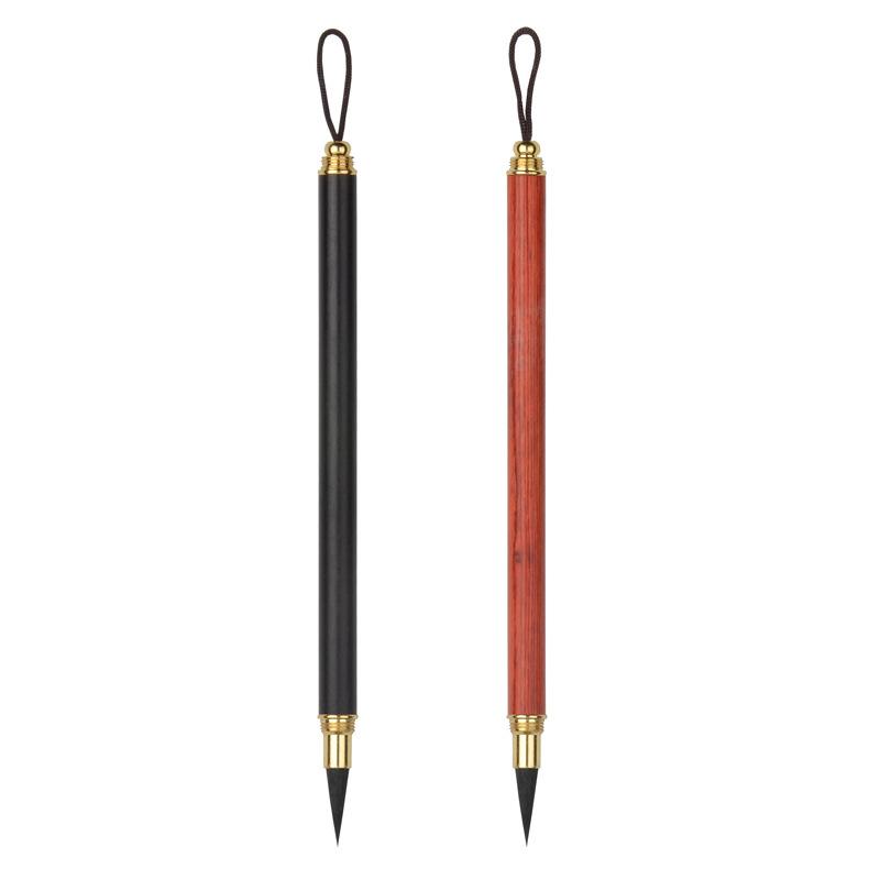 1 шт. кисть для каллиграфии, ручка-крючок из черного дерева, сандаловое дерево, кисть для каллиграфии, начинающий художник, профессиональная кисть для рисования