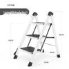 Multi-Functional Telescopic A-Frame Ladder: Indoor Folding Ladder with 3-4 Steps, Thickened for Stability.