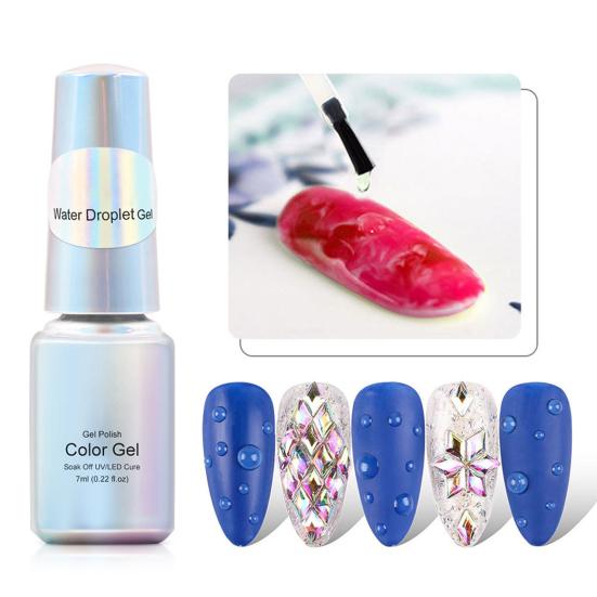 Nail Art 7 мл Быстрые прозрачные капли воды Строительный лак для ногтей с 3D эффектом Прочный прозрачный УФ-лак для маникюра