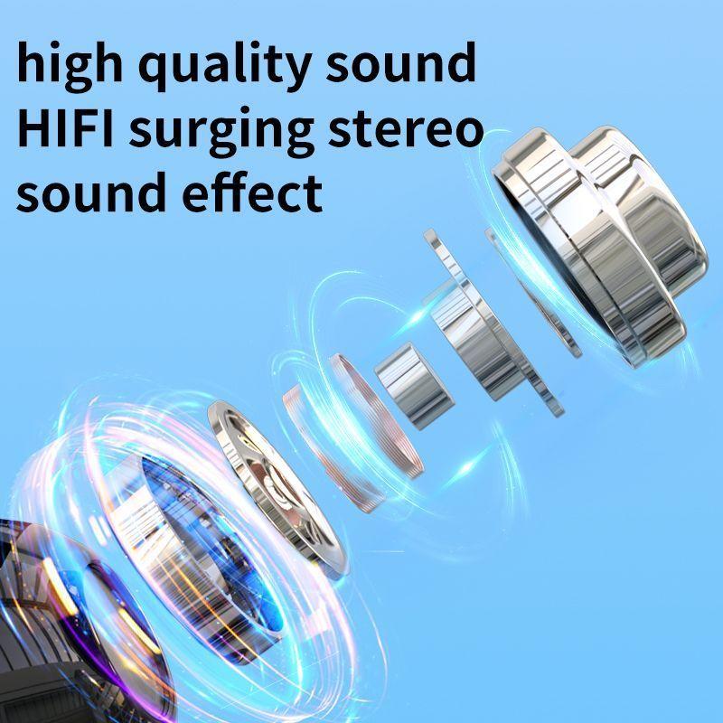 Мини-зажим для ушей с сенсорным управлением, беспроводная гарнитура с шумоподавлением, TWS Bluetooth 5.3, HIFI, стереомузыкальные наушники, наушники с одним ухом, наушники для киберспорта