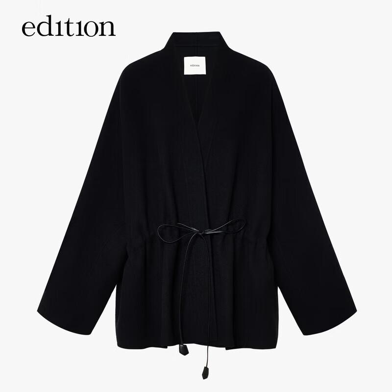 Edition Women's Eastern-Inspired Belted Double-Faced Wool Coat