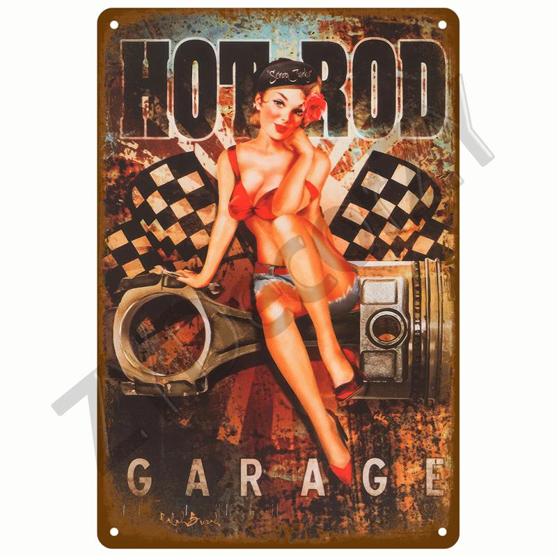Retro Tin Sign Bar Cafe Club Garage Car Pub Vintage Metal Sign Plaque Painting Motorcycle Iron Home Decoration Wall Decor Art