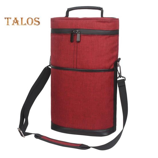 Сумка-тоут для вина на 2 бутылки, герметичная, изолированная, сумка-холодильник для вина, портативная дорожная сумка для вина с ручкой и плечевым ремнем для путешествий, пикника, пляжа