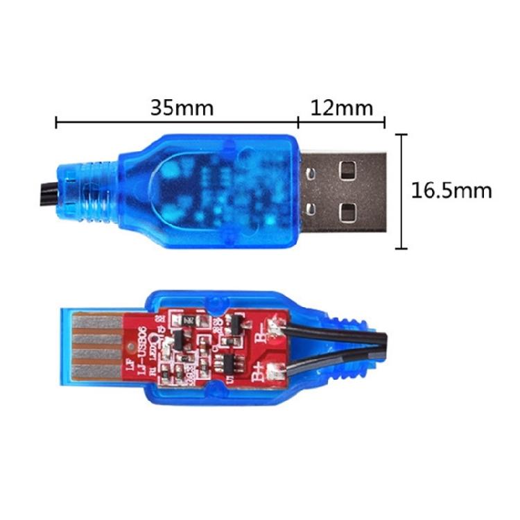 Кабель питания USB USB к DC3.7V Шнур питания USB к DC3.5мм Кабель для зарядки литиевой батареи в радиоуправляемых транспортных средствах Светодиодные индикаторы