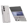For Samsung Galaxy Z TriFold 5G Case with Tempered Glass Film Silicone Wristband Kickstand PC Phone Cover