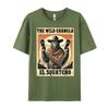 Funny Mexican Bigfoot El Squatcho The Wild Chancla Men's T-Shirts High Quality Vintage