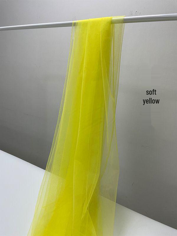 Лимонно-желтая марлевая ткань - Идеально для декора детского сада и фотофонов | Однотонная серия «Свежесть»