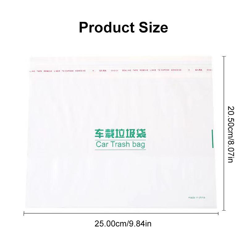 SEAMETAL Одноразовый автомобильный мусорный пакет самоклеящийся 2-в-1 мешки для мусора портативный водонепроницаемый мешок для мусора сумка для хранения