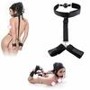 Body Straps BDSM Neck Collar Back Handcuffs Mouth Plug Bead Flirting Sex Toy