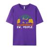 Vintage Casual Ew Peopl Unisex Clothes Outdoor Top T Shirt Cat Printed Camisas Hombre Tshirts Cool Top Unisex Tshirts