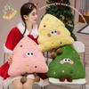Christmas Tree Pillow Plush Doll Cushion Cute Sofa Pillow Car Seat Lumbar Support Holiday Decoration Christmas Gift