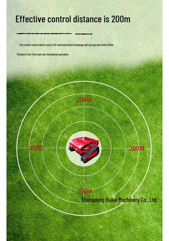 HT850 Loncin 452 Gasoline Remote Control Lawn Mower for Orchard and Land Clearing