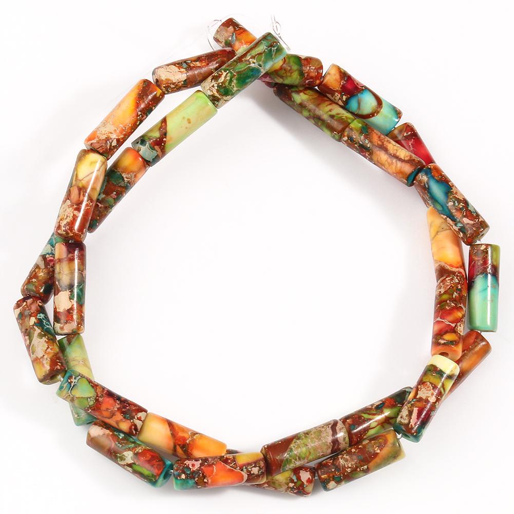 Натуральный осадочный камень яшмы, имперская трубчатая колонна, свободные бусины-разделители для изготовления ювелирных изделий 15 дюймов