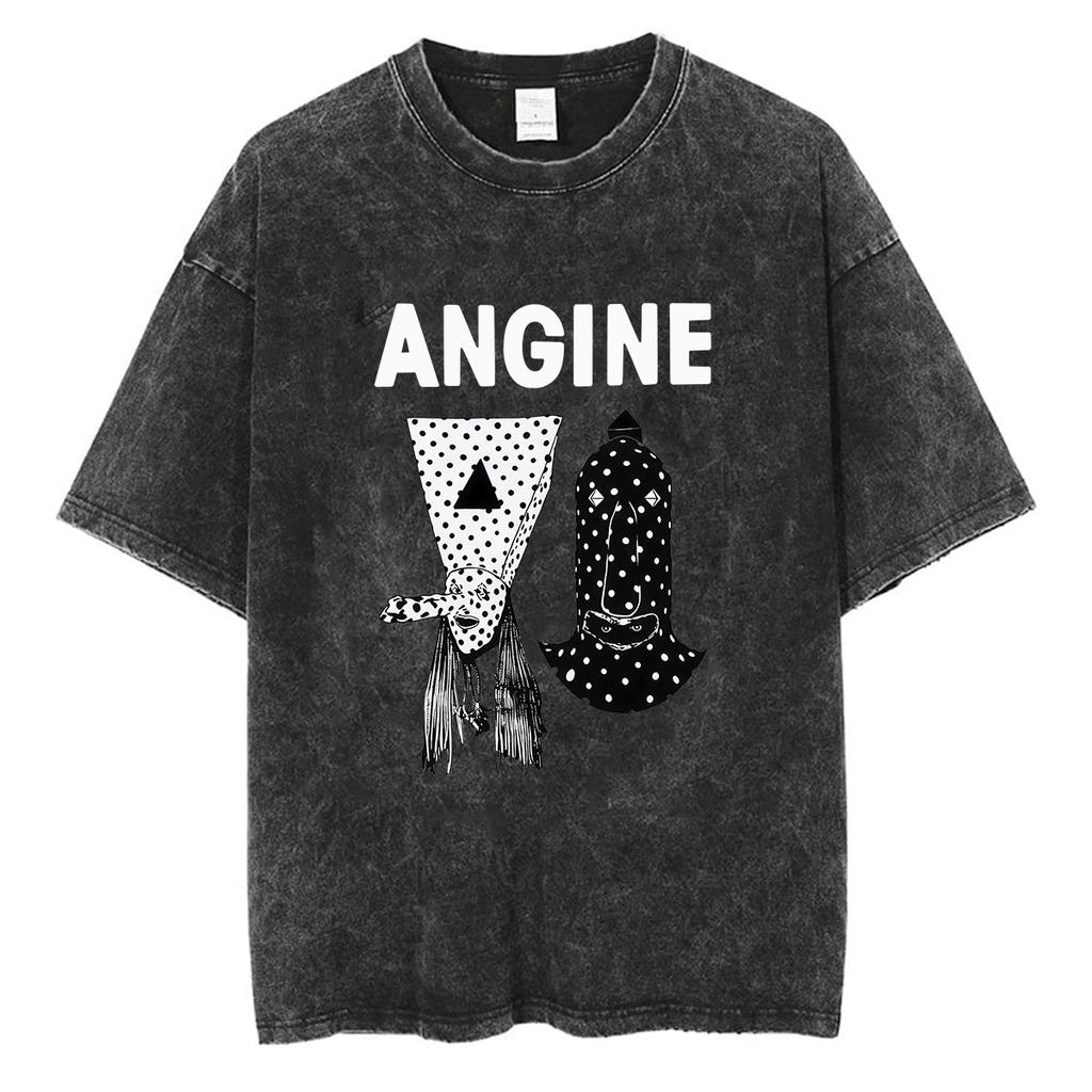 Rock Band Angine De Poitrine Ретро Выстиранные Футболки Мужские Женские Панк Поп Музыка Свободная Одежда Футболка Хип-Хоп Готика Оверсайз Футболки