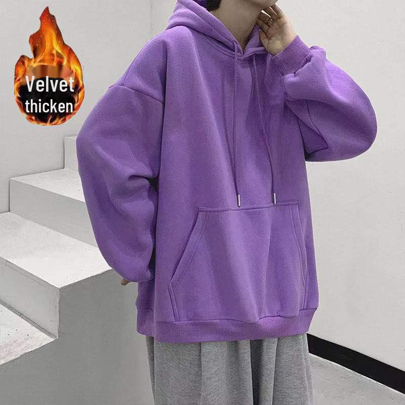 Мужская толстовка свободного кроя с капюшоном в корейском стиле осень/зима