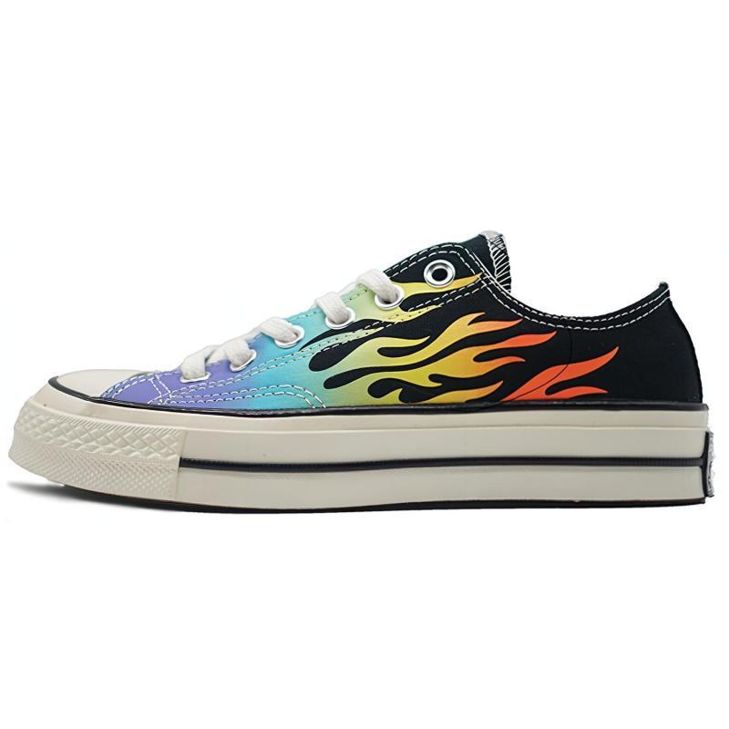 Converse Кеды Chuck Taylor All Star 1970-х годов с круглым носком, на шнуровке, низкие, из парусины, унисекс, пламенно-черные