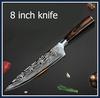 8-дюймовые кухонные ножи из дамасской стали, профессиональный японский нож из дамасской стали, нож шеф-повара