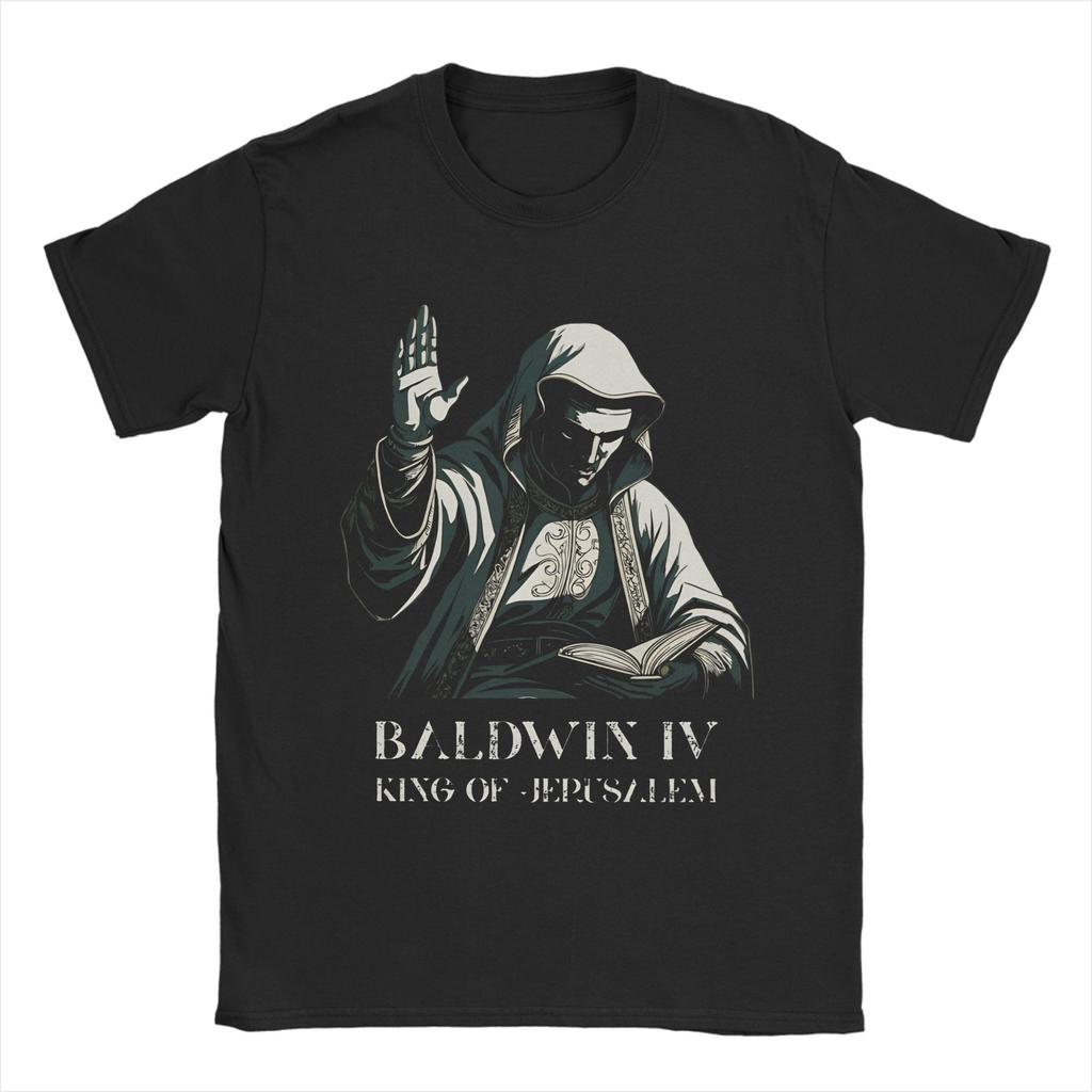 King Baldwin IV Of Jerusalem T-Shirt Summer Trendy Cool T Shirts Adult Pure Cotton Crewneck Oversized Tees Short Sleeves Tshirt