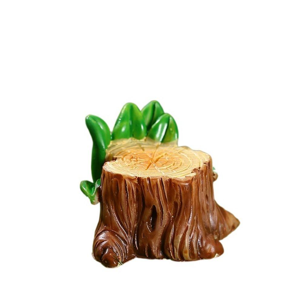 Creative Cute Simulation Tree Stump Cartoon DIY Resin Small Tree Stump Tree Stump Shape Tree Stump Ornaments Courtyard