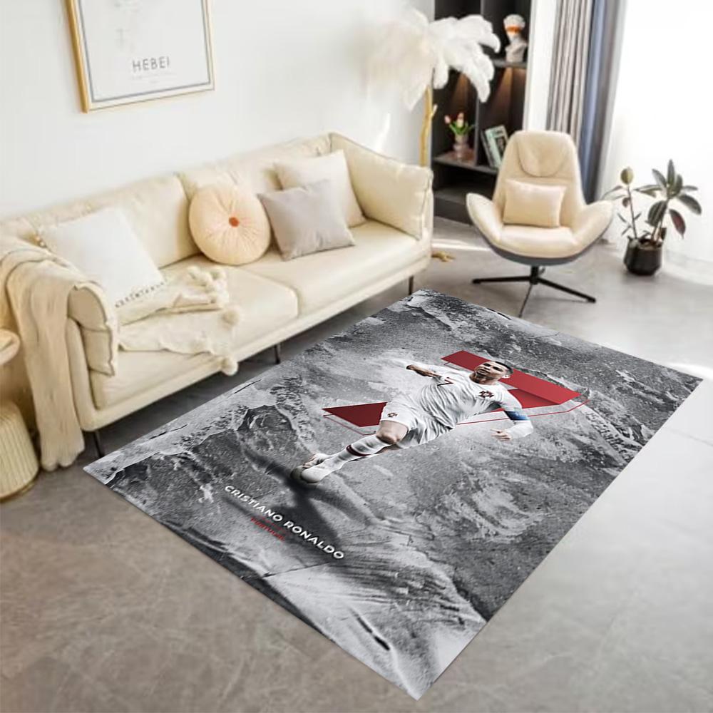 Juventus Football Player Leap Area Rug Design for Outdoor Dormitory Bedrooms Dining Room Antislip Carpet Anime Office Decor
