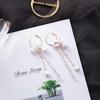 Wedding Flower Imitation Pearl Beads Fairy Tassels Earrings Dangle Earrings Drop Earrings Jewelry