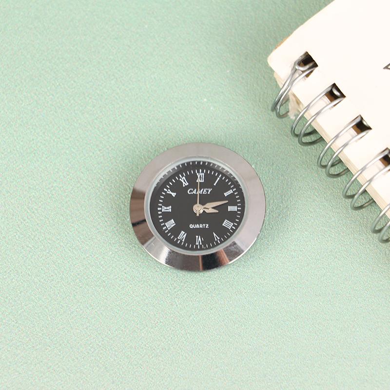 Часы из кварцевого стекла, зеркальные, с круглыми часами, с мозаикой и римскими цифрами, маленькие часы, стол для самостоятельного изготовления, 35 мм 24 мм