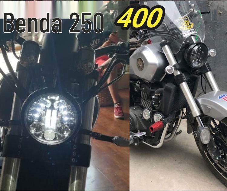 5.75" LED Headlight for Harley X48, XL883R/L 750, Dyna, Benelli 400 Motorcycles & Scooters - Off-road Compatible