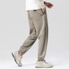 Outdoor sports spliced sweatpants with drawstring and leg binding tapered men's casual pants