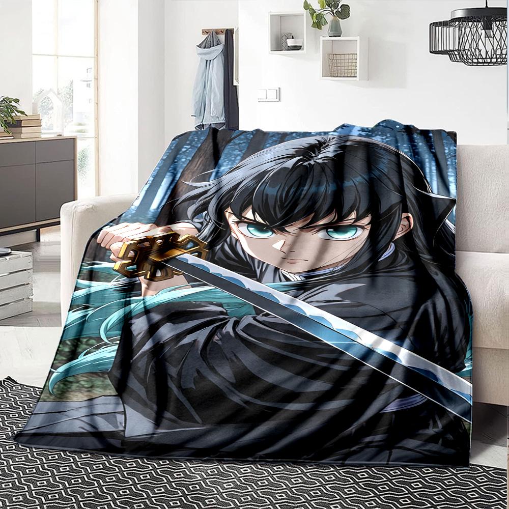 1pc Tokitou Muichirou Blanket, Gift, for Men and Women, Soft Blanket, Good for Sofa Bed Couch Travel, Lightweight Flannel Blanket