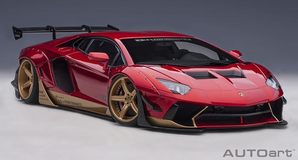 AUTOart Liberty Walk Lamborghini Aventador Limited Edition Hyper Accent Готовый продукт 79182 1/18 LB-WORKS Красный/Золотой