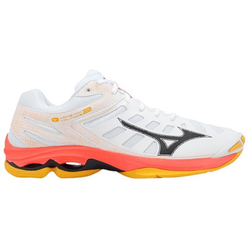 Mizuno Wave Voltage 2 мужские низкие прочные универсальные тренировочные кроссовки белые желтые розовые V1GA246098
