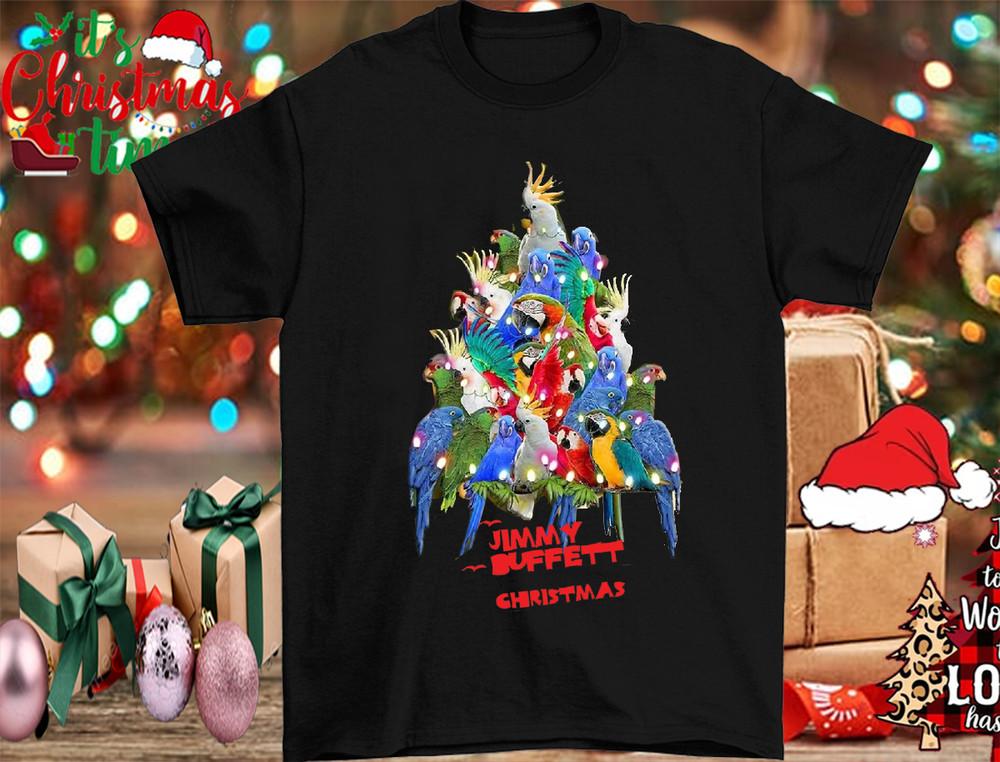 Jimmy Buffett Parrot Tree Merry Christmas SHIRT Unisex s-4xl ZC2511