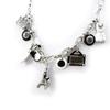 NOA [I2174] - Designer Necklace 'Paris' Black Gray