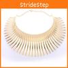 Color Solid Fashion Curved Design Women Metal Necklace Collar For Outfit Trendy