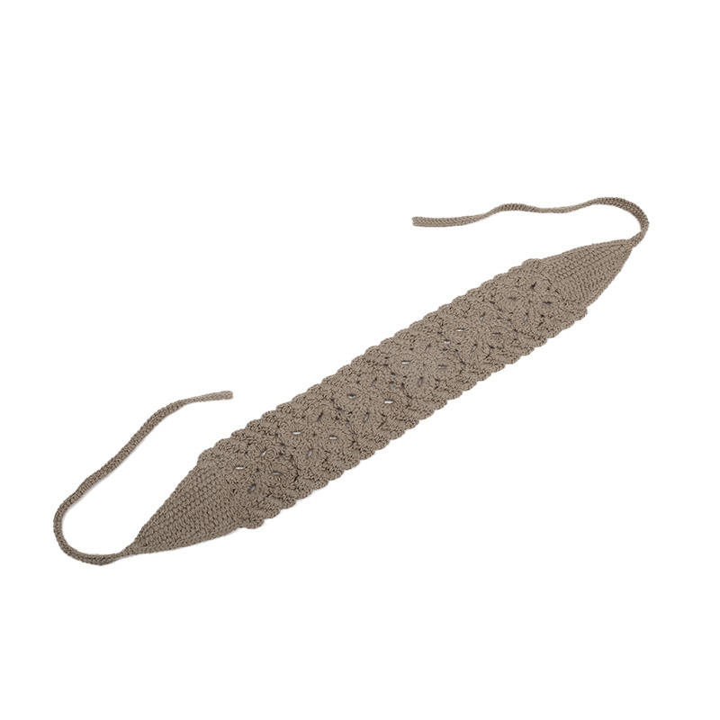 Бохо женская цветочная вязаная повязка на голову красочная тканая алая повязка на голову винтажные аксессуары для волос