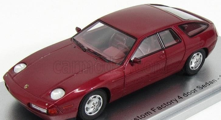 KESS-MODEL Porsche 928 Литая модель автомобиля Масштаб 1/43 Заводская кастомная 4-дверная (Темно-красный)