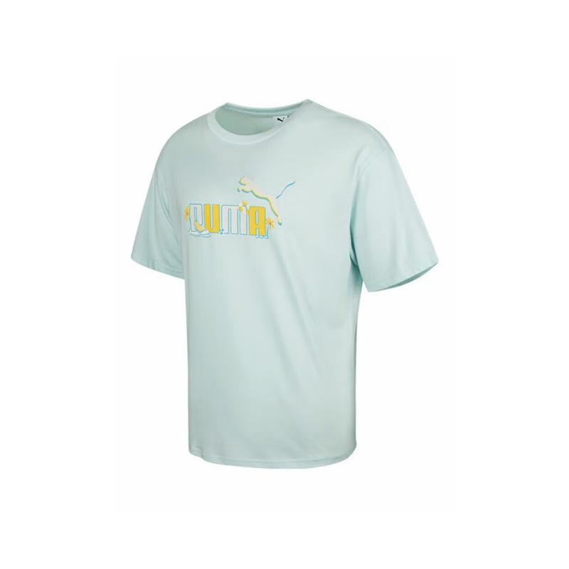 Новая мужская/женская футболка PUMA с принтом, синяя 96 690748-96