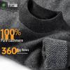 Shanshan Men's 100% Cashmere Heavyweight Round Neck Sweater