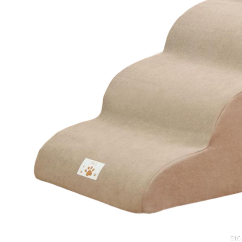 Лестница для собак, наклон 35 градусов, ступеньки для домашних животных, для внутреннего использования, портативная, с мягким нескользящим дном, легкая, моющаяся