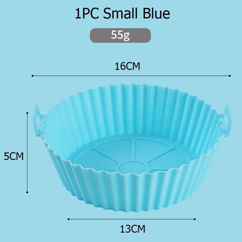 Air Fryer Silicone Liners Backing Tray Pizza Fried Chicken Airfryer Silicone Basket Reusable Airfryer Pan Liner Accessories